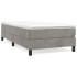 Estructura de cama sin colchón terciopelo gris claro 80x200