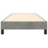 Estructura de cama sin colchón terciopelo gris claro 80x200