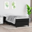 Estructura de cama sin colchón tela negro 90x200 cm