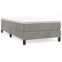 Estructura de cama sin colchón terciopelo gris claro 90x200