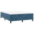 Estructura de cama sin colchón terciopelo azul oscuro