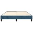 Estructura de cama sin colchón terciopelo azul oscuro