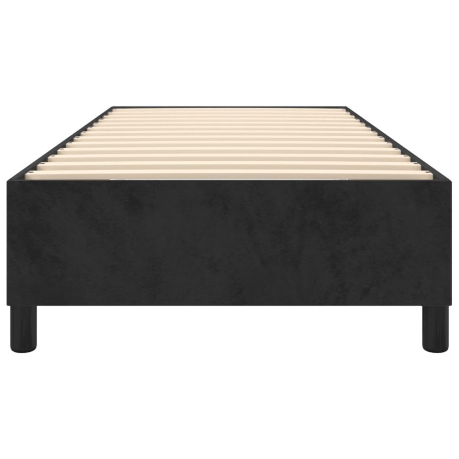 Estructura de cama sin colchón terciopelo negro 100x200