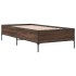 Estructura cama madera ingeniería metal marrón roble 90x190