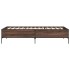 Estructura cama madera ingeniería metal marrón roble 90x190