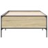 Estructura cama madera ingeniería metal roble Sonoma 90x200