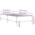 Estructura cama madera ingeniería metal roble Sonoma 90x200