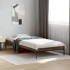 Estructura cama madera ingeniería metal marrón roble 100x200