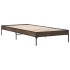 Estructura cama madera ingeniería metal marrón roble 100x200
