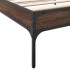 Estructura cama madera ingeniería metal marrón roble 100x200