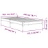 Estructura cama madera ingeniería metal marrón roble 100x200