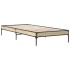 Estructura cama madera ingeniería metal roble Sonoma 90x200