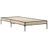 Estructura cama madera ingeniería metal roble Sonoma 90x200