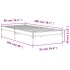 Estructura cama madera ingeniería metal roble Sonoma 90x200