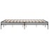 Estructura cama madera ingeniería metal gris Sonoma 120x200