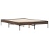 Estructura cama madera ingeniería metal marrón roble 135x190