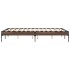 Estructura cama madera ingeniería metal marrón roble 135x190