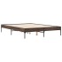 Estructura cama madera ingeniería metal marrón roble 135x190