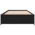 Estructura de cama madera de ingeniería y metal negra 75x190