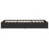 Estructura de cama madera de ingeniería y metal negra 75x190