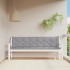 Cojines de banco de jardín 2 uds tela Oxford gris 200x50x7
