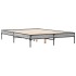 Estructura cama madera ingeniería metal gris Sonoma 140x190