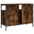 Armario lavabo baño madera ingeniería roble ahumado 80x30x60