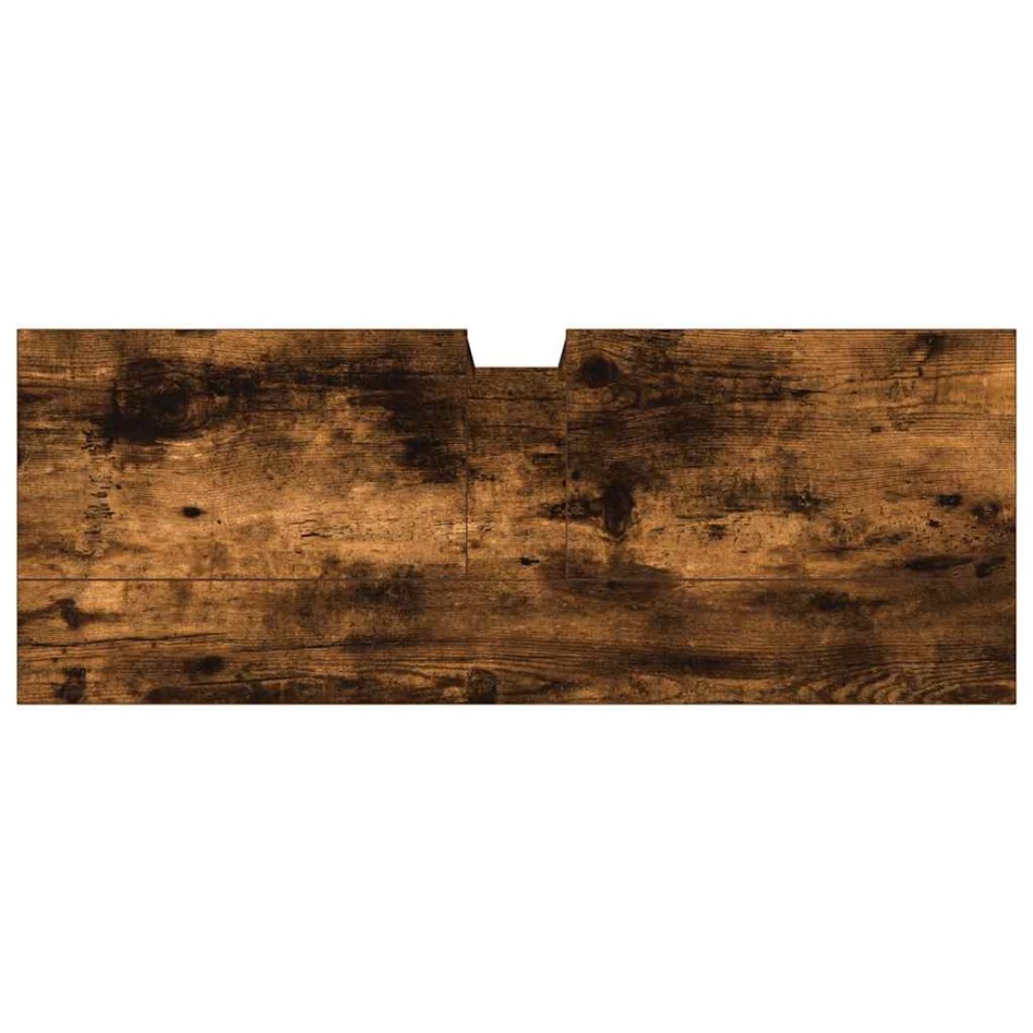 Armario lavabo baño madera ingeniería roble ahumado 80x30x60