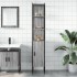 Armario de baño madera de ingeniería gris Sonoma 33x33x185,5