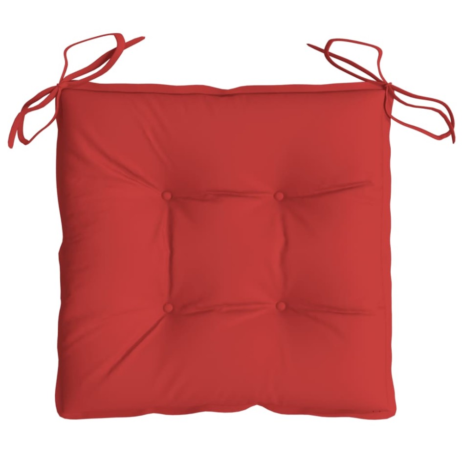 Cojines de silla de jardín 6 uds tela Oxford rojo 40x40x7