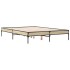 Estructura cama madera ingeniería metal roble Sonoma 120x190
