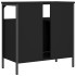 Armario para lavabo de baño madera ingeniería negro 60x30x60