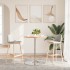 Mesa alta de madera maciza de haya Ø60x89,5