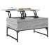 Mesa de centro madera ingeniería metal gris Sonoma 70x50x40