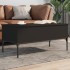 Mesa de centro madera de ingeniería y metal negro 100x50x45