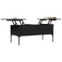 Mesa de centro madera de ingeniería y metal negro 100x50x45