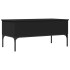 Mesa de centro madera de ingeniería y metal negro 100x50x45