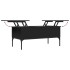 Mesa de centro madera de ingeniería y metal negro 100x50x45