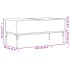 Mesa de centro madera de ingeniería y metal negro 100x50x45