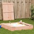 Arenero con tapa madera maciza Douglas 111x111x19,5