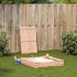 Arenero con tapa madera maciza Douglas 111x111x19,5