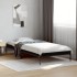 Estructura de cama madera de ingeniería y metal negra 90x190