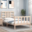 Estructura de cama sin colchón madera maciza de pino 90x200 cm