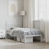 Estructura cama sin colchón con cabecero metal blanco 90x190
