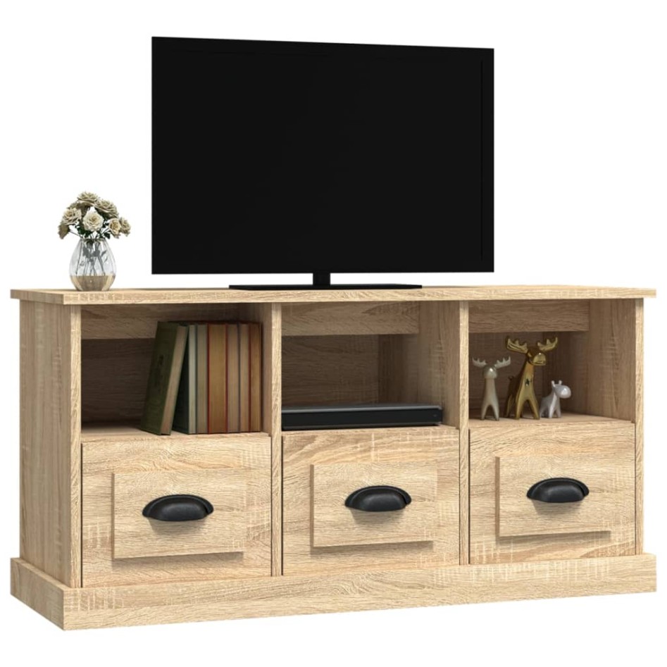 Mueble para TV madera contrachapada roble Sonoma 100x35x50