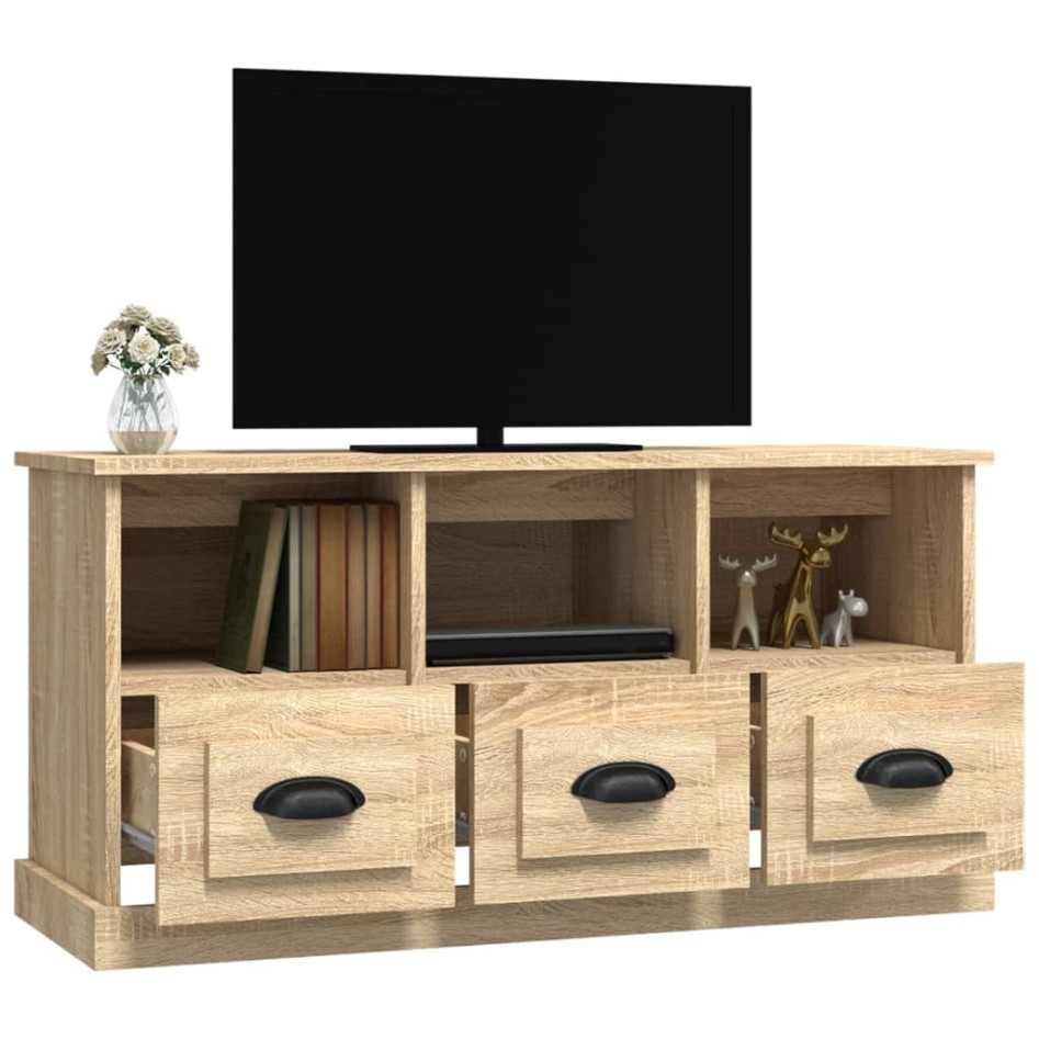Mueble para TV madera contrachapada roble Sonoma 100x35x50