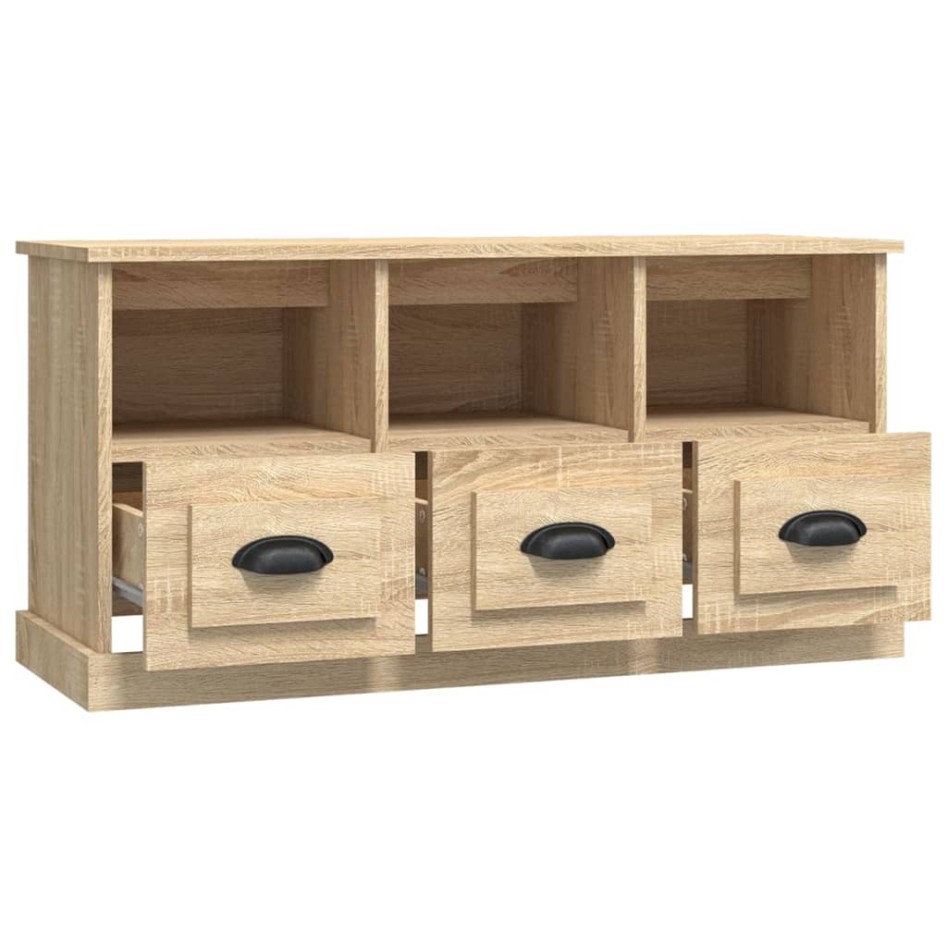 Mueble para TV madera contrachapada roble Sonoma 100x35x50