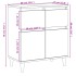 Aparador de madera contrachapada blanco brillante 60x35x70