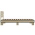 Estructura cama madera ingeniería metal roble Sonoma 75x190