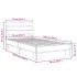 Estructura cama madera ingeniería metal roble Sonoma 75x190